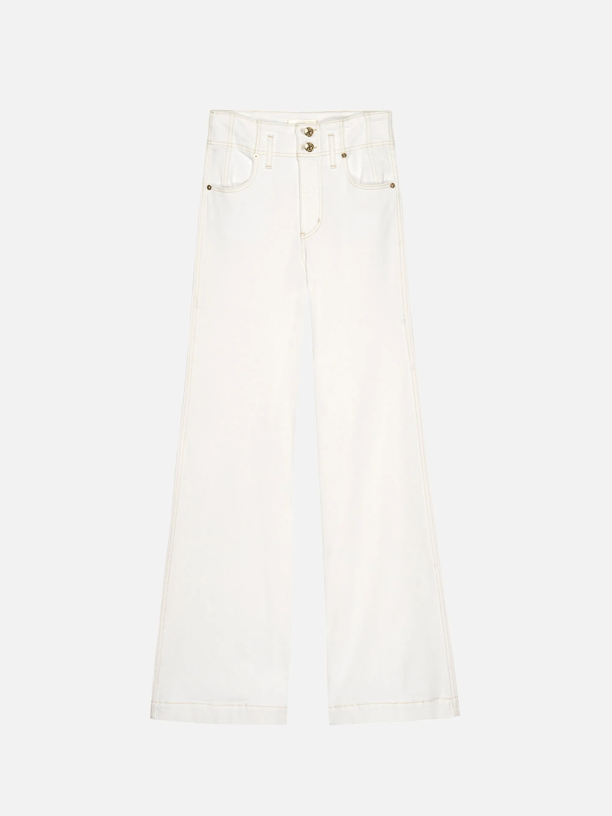 The Seamed Wide Trouser -- Au Natural Clean Modern Waist