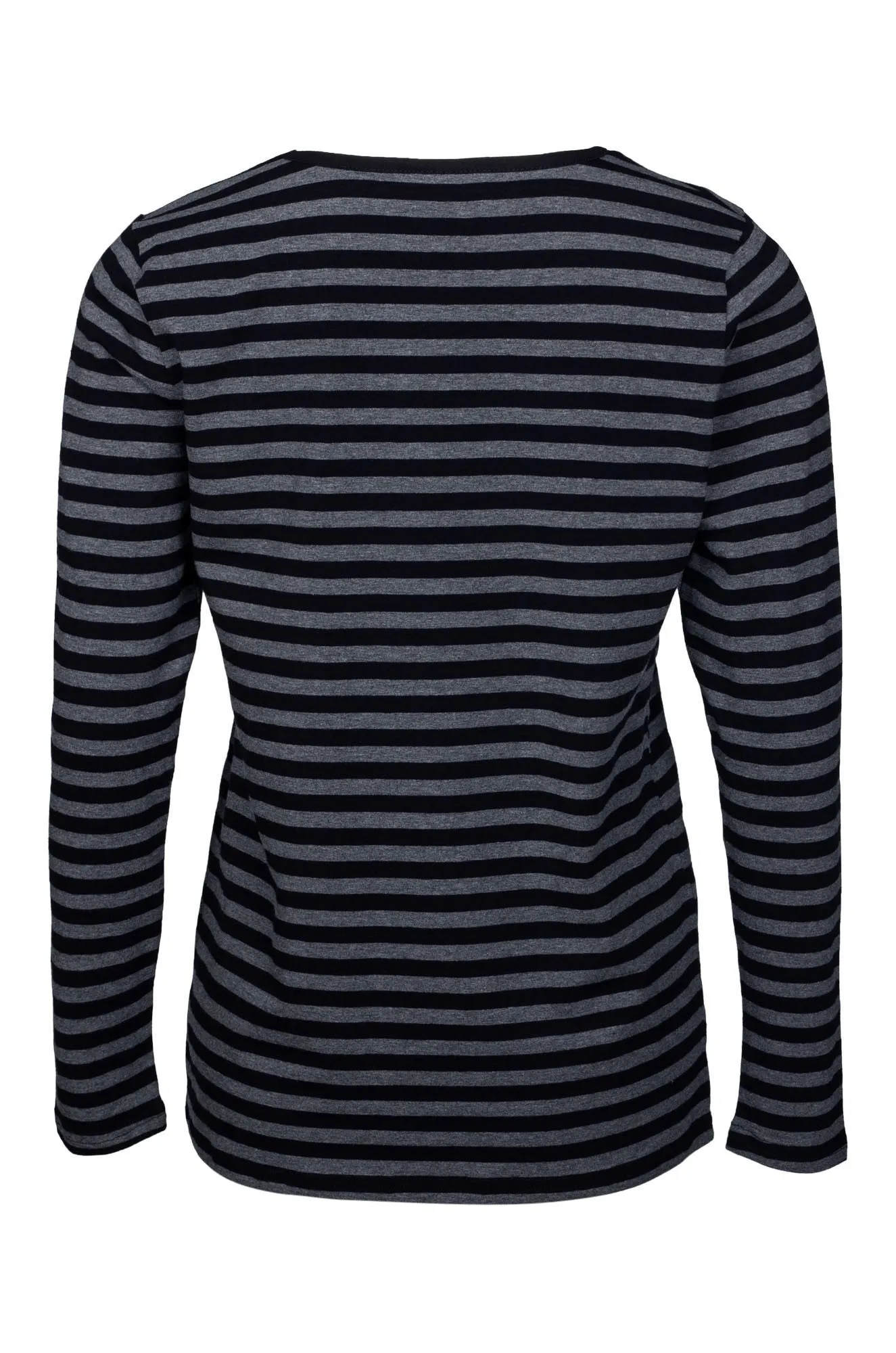 Weatherproof Stripe Crew neck Top | BLACK CHARCOAL | 6561B1