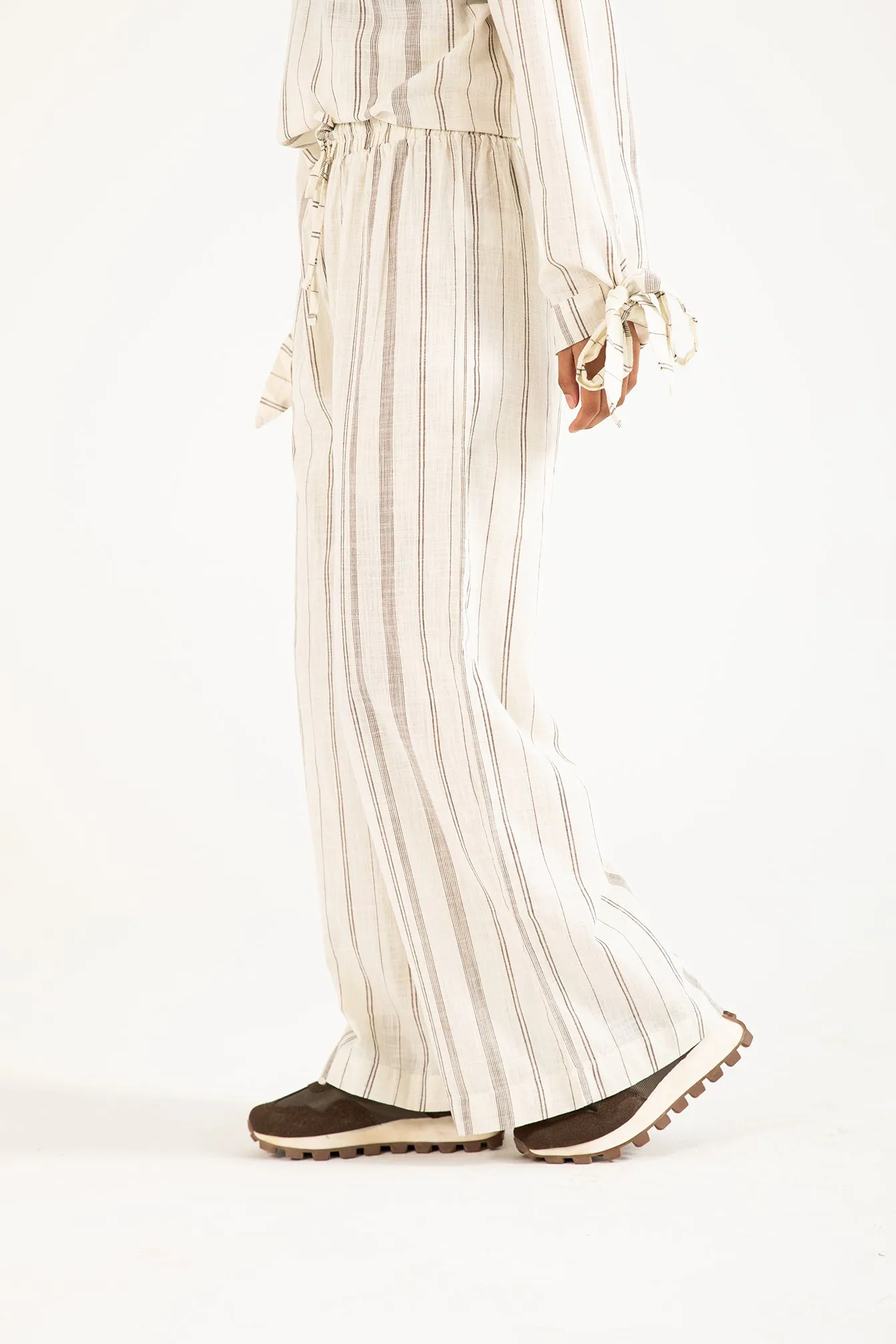 Weekend Comfort Wide fit STRIPED WIDE LEG TROUSER