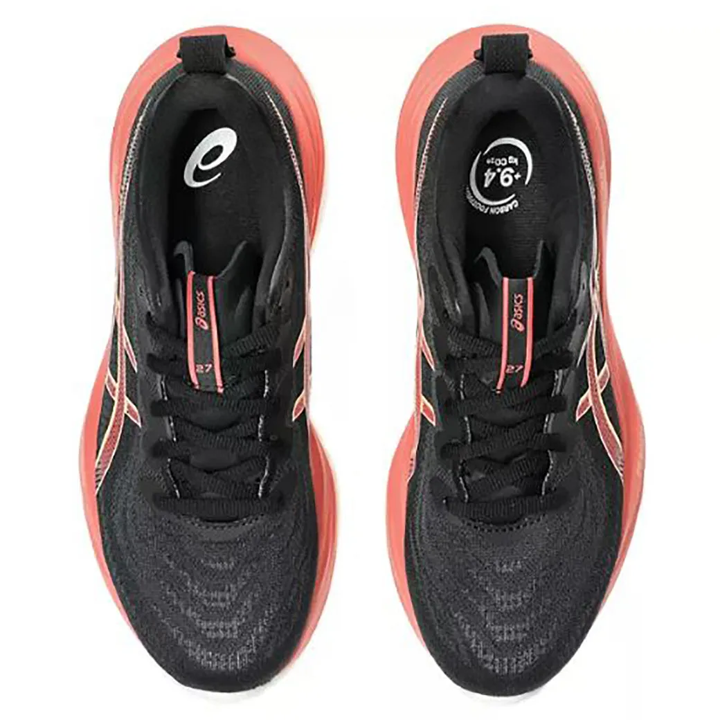 Superior Comfort Womens Asics Gel-Cumulus 27 in Black/Orange Glow