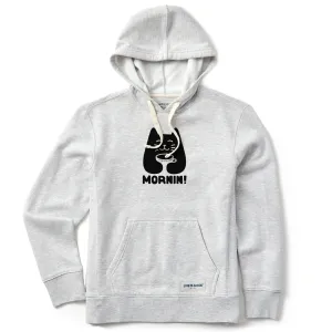 Street Wear product snowboarding suitable thrill Women's Mornin Coffee Cat Simply True Fleece Hoodie
