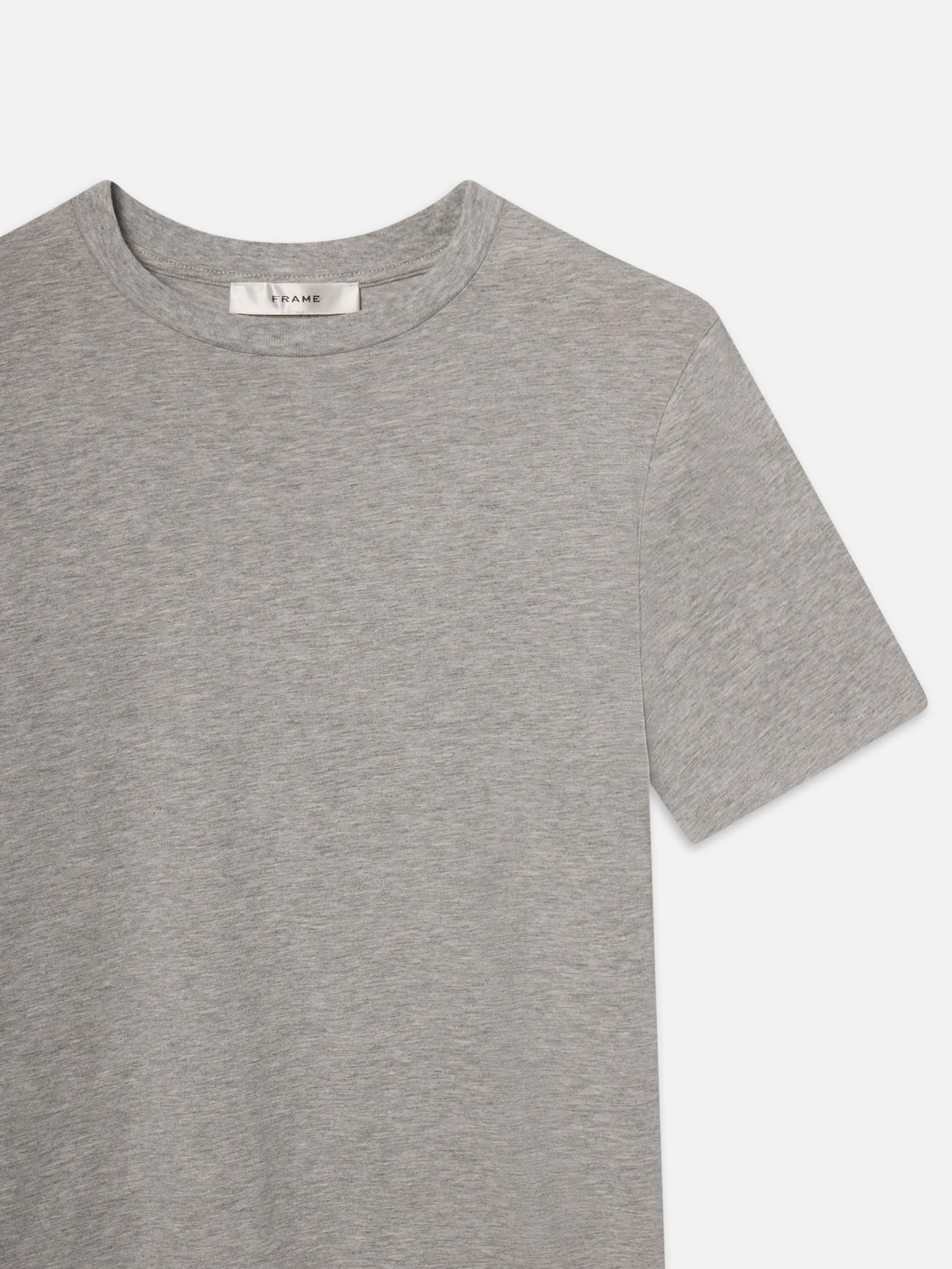 The Heather Plus One Tee -- Heather Grey Eco Certified Textile