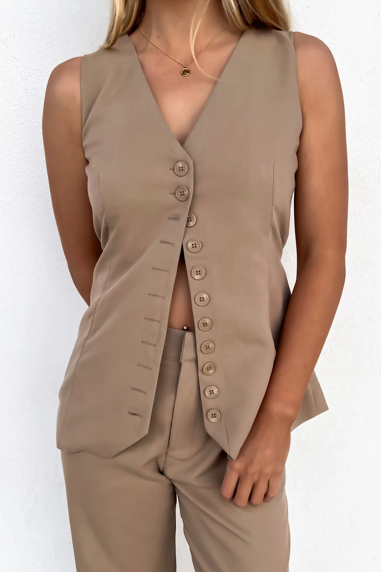 Reflective accents Tegan Vest Sand