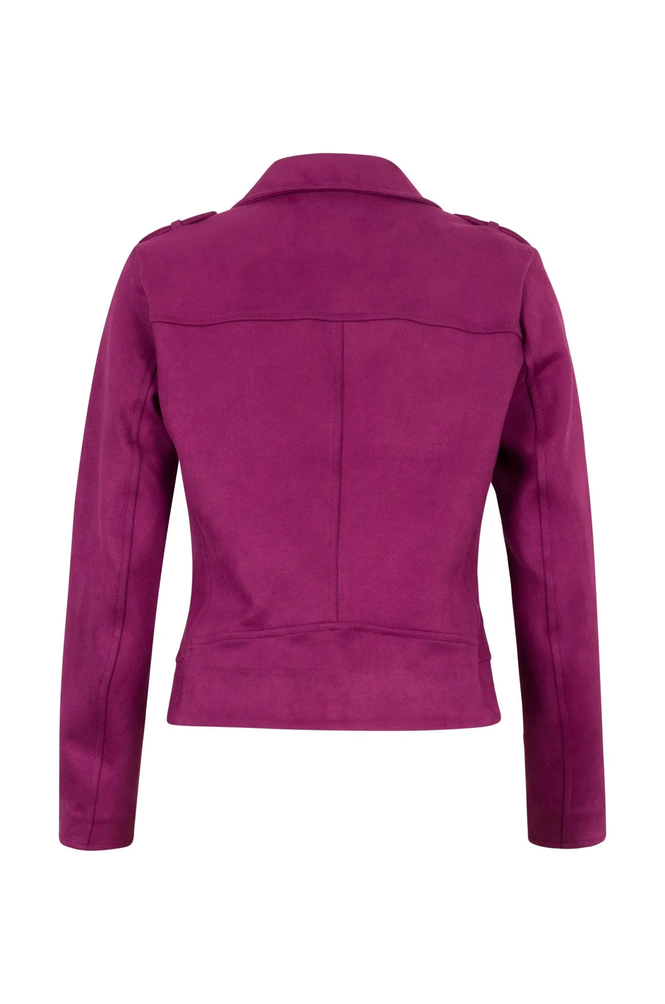 Suede Look Jacket | MAGENTA | 4064B1 Urban Explorer Look Trendy Must Have