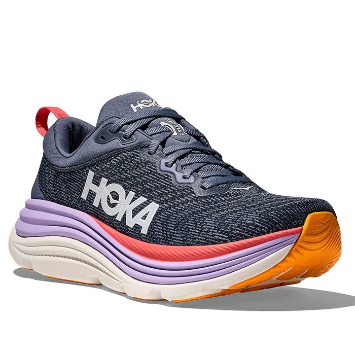 high-top shoes responsive midsole shoes Womens Hoka Gaviota 5 in Anchor/Grapefuit