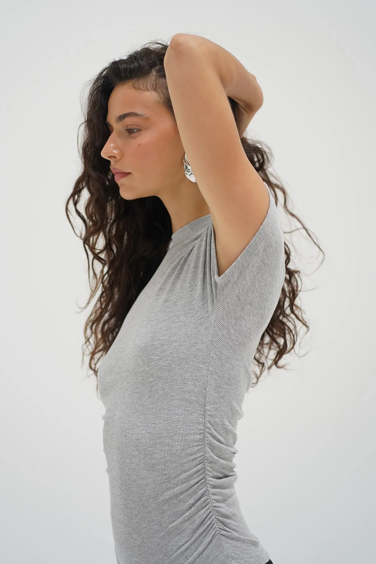 Dani Short Sleeve Top - Heather Grey Seasonal top Modern Comfort Style