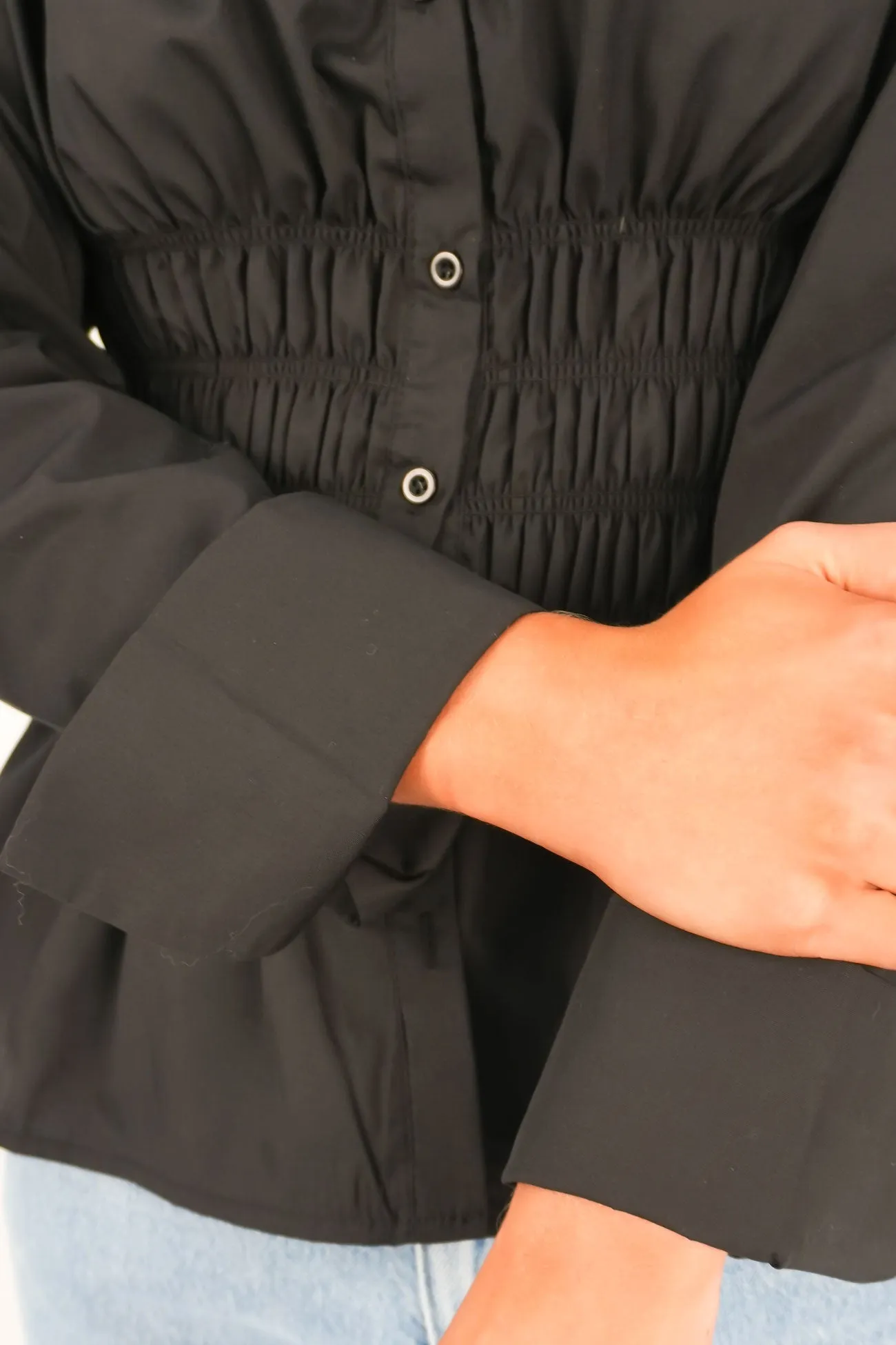 Elain Long Sleeve Shirt Black Soft Lining No Fade Technology