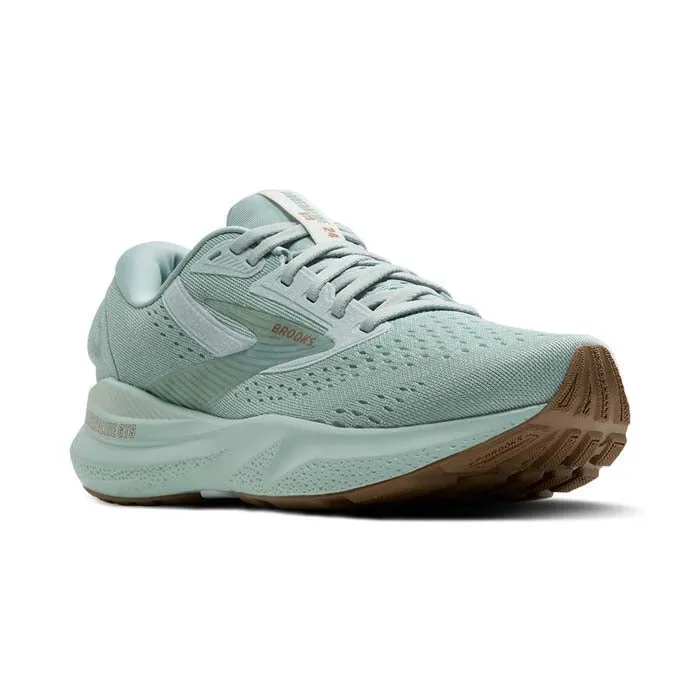 Womens Brooks Running Adrenaline GTS 24 in Cloud Blue/Coconut/Portabella Comfort Stride Interlocking Traction Lugs
