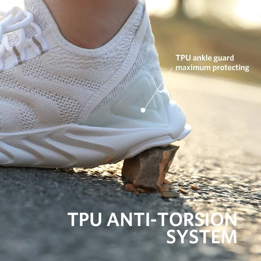 PEAK TAICHI Running Shoes Men Adaptive Smart Cushioning Trainers King Series White Ultra Light Construction Anti Odor Urban Stroll