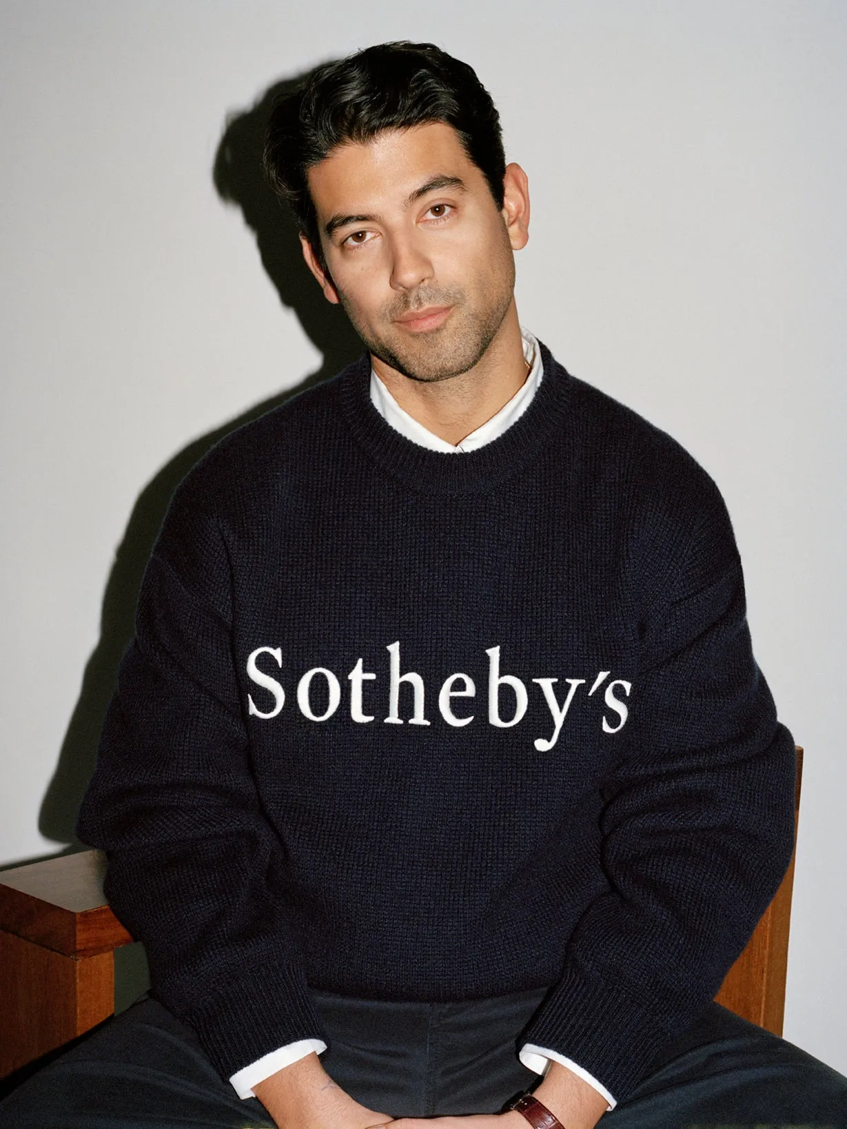 Sotheby's Unisex Cashmere Sweater -- Navy Thermal Insulation