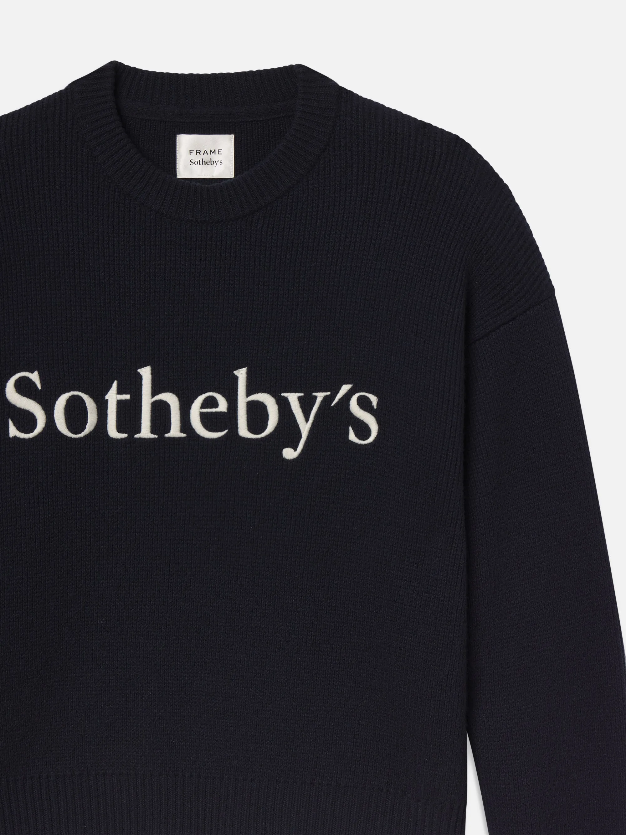 Calm Outfit Easy Layering Sotheby's Unisex Cashmere Sweater -- Navy