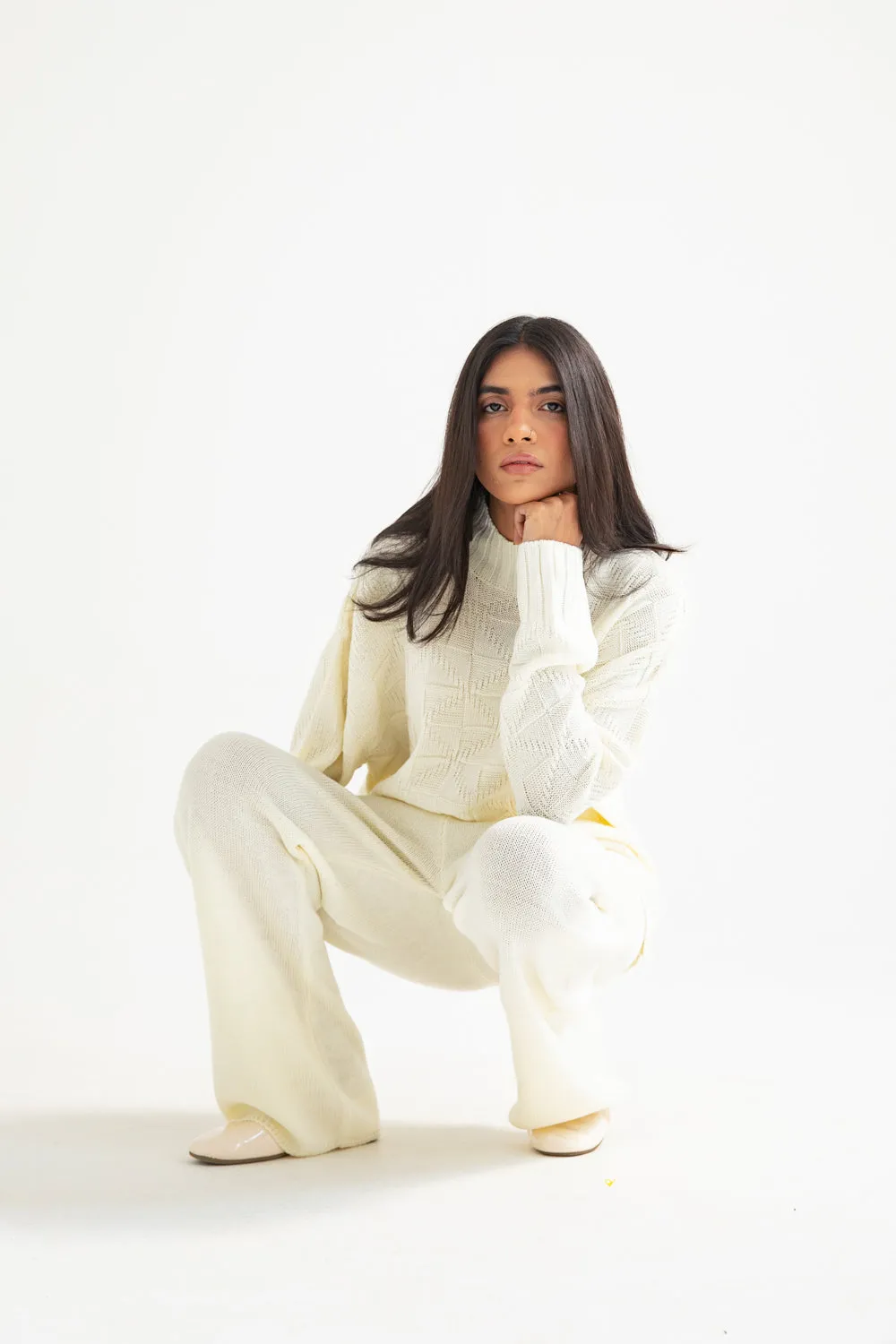 SWEATER KNITTED TROUSER Breathable Wearable Weekend Wear