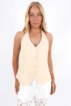 Bailey Halter Vest Cream NonBindingCollar