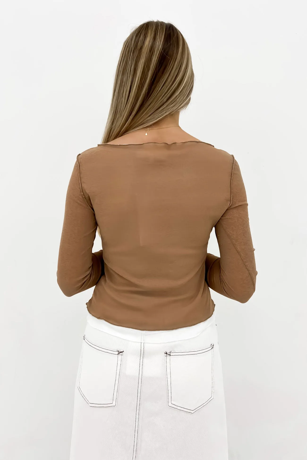 Wylder Long Sleeve Mocha Airflow Mesh Panels Global Edge