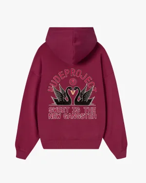 shiny accents Comfort Hoodie Swans Hoodie Burgundy