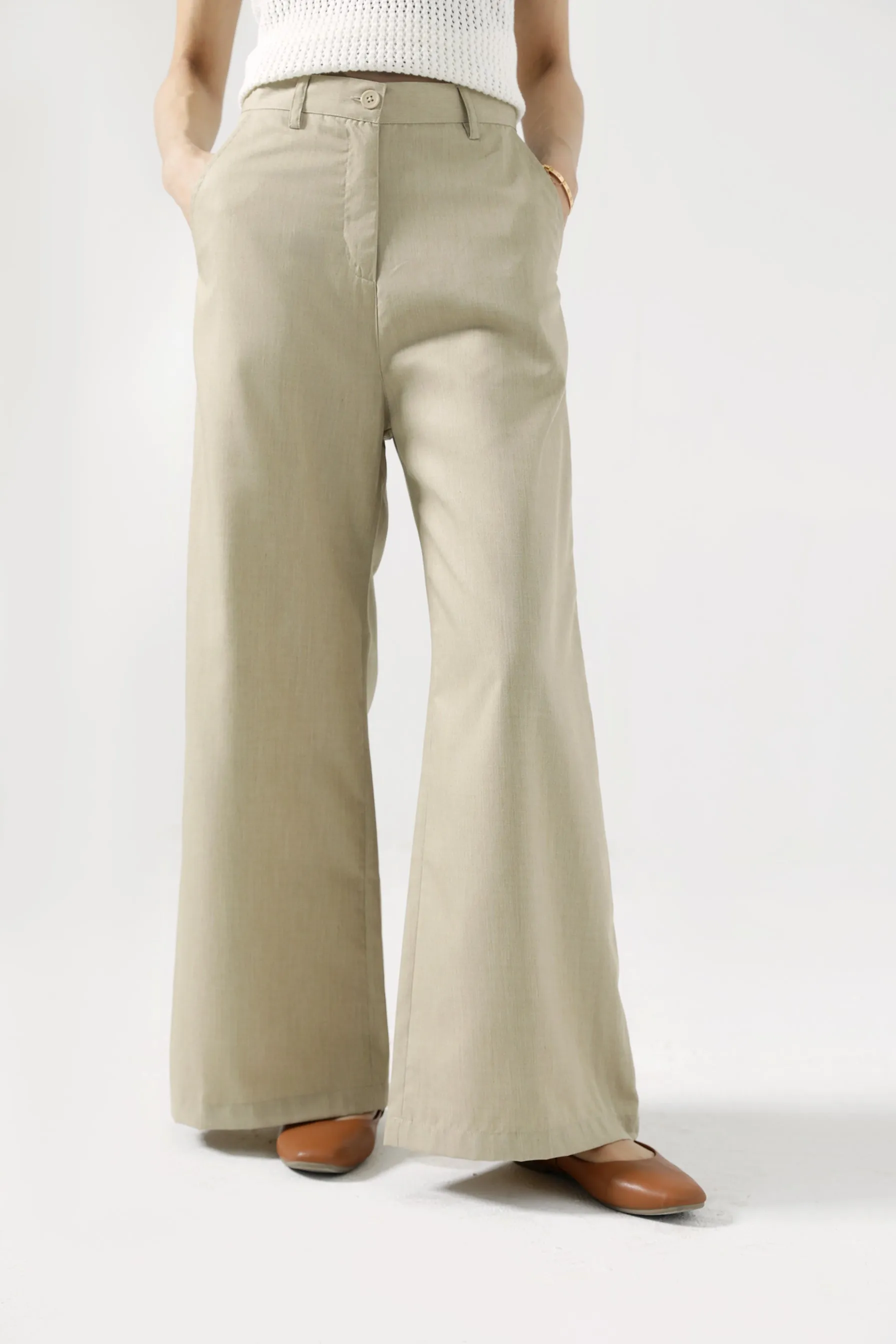 TAILORED WIDE LEG PANTS Flexibility Built-In Stretch Comfort