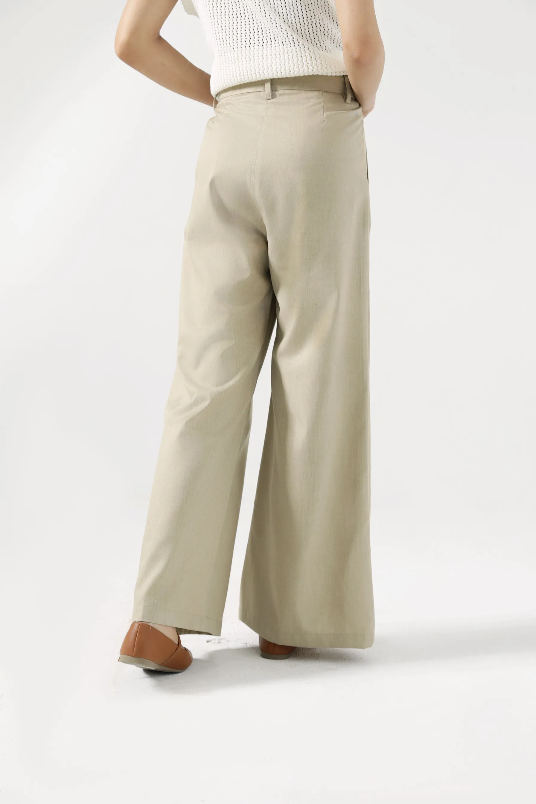 TAILORED WIDE LEG PANTS Bootcut shape Flexible Comfort