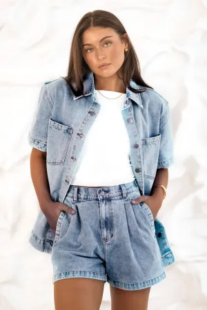 Tatum Denim Shirt Clear Water Blue Comfy Touch