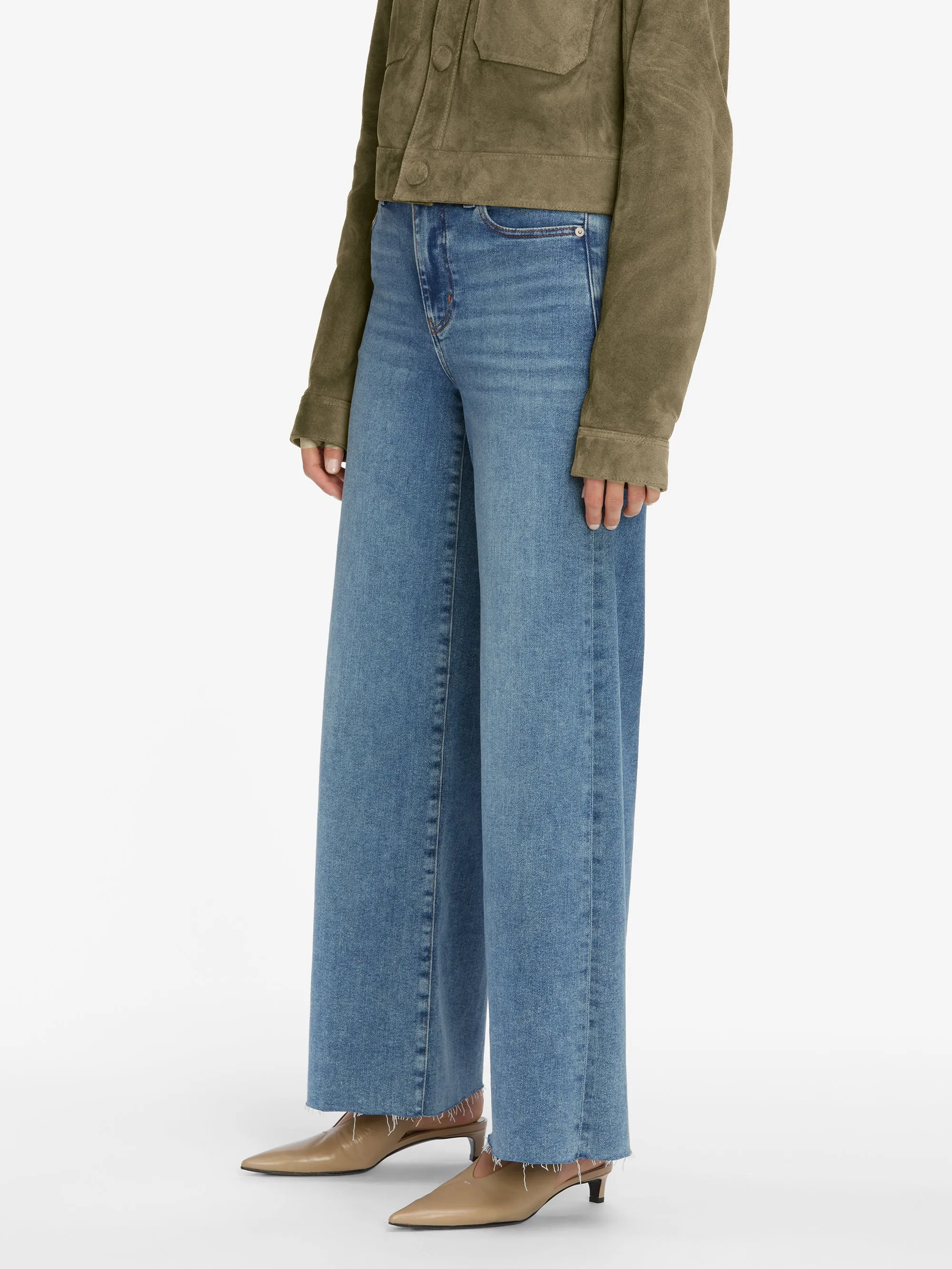 Outdoor Flex Smooth Fabric Le Pixie Slim Palazzo -- Flip Raw After