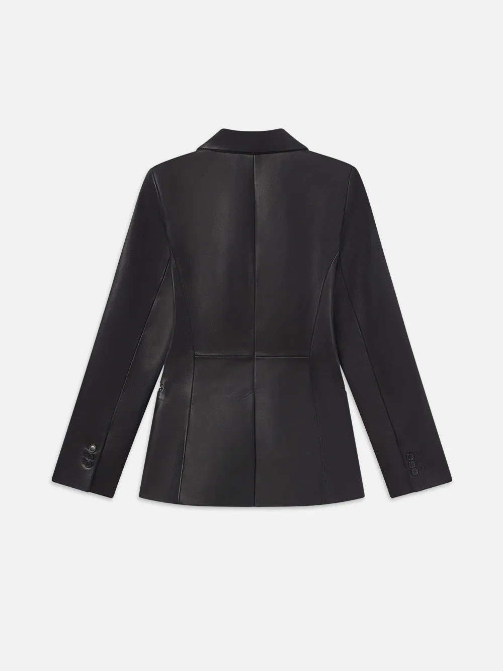The Femme Leather Blazer -- Black Weekend Casual