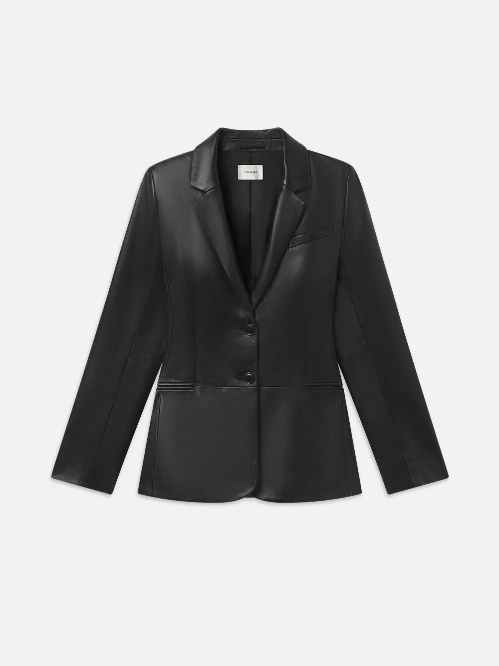 The Femme Leather Blazer -- Black MagneticClosureSystem Reinforced Seams
