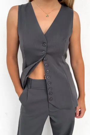 Tegan Vest Grey Road Look