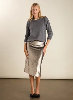 Easy Movement Toni Recycled Sequin Pencil Midi Skirt