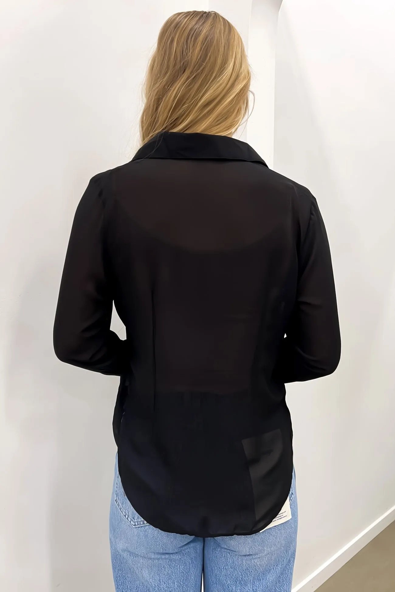 Vintage Style Tenille Shirt Black