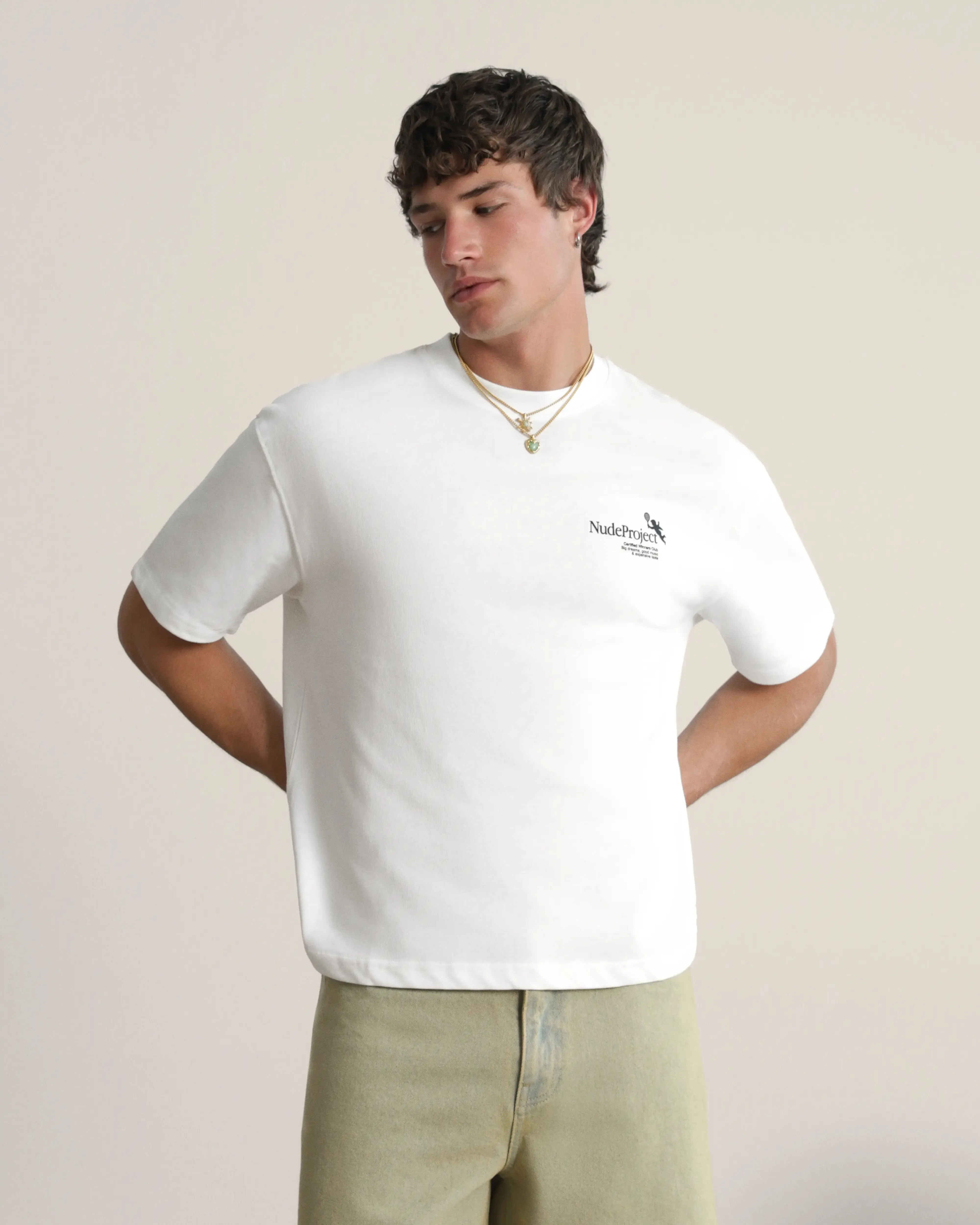 Tennis Tee White Hike Fit TearResistant Fabric