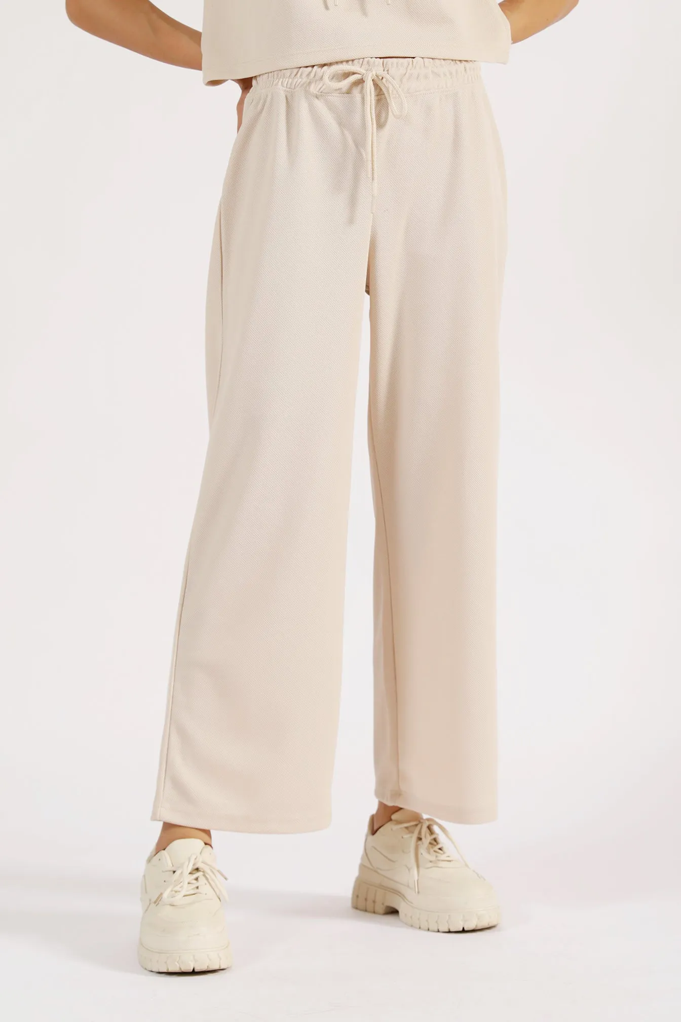 Movement Ease TEXTURED KNIT WIDE LEG TROUSERS