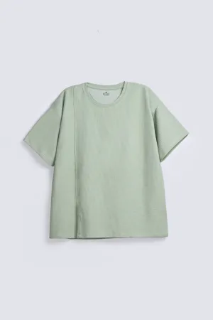 Classic Wearable Minimalist Comfort TEXTURED OVERSIZED TEE