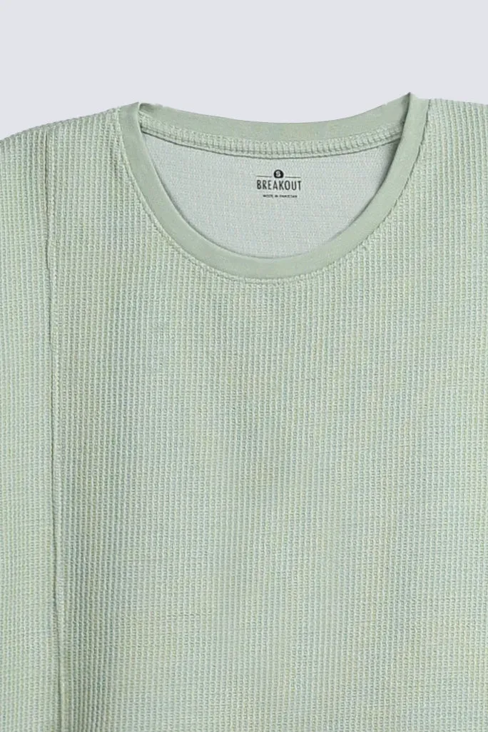 Fashion-Ready Thermoregulating Fabric TEXTURED OVERSIZED TEE