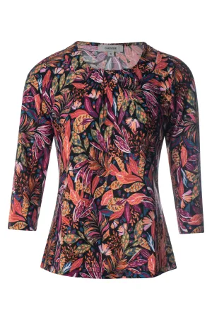 CompressionFreeCuffs MultiPocket System Textured Slinky Top | Spice Multi Leaf | 9121BR