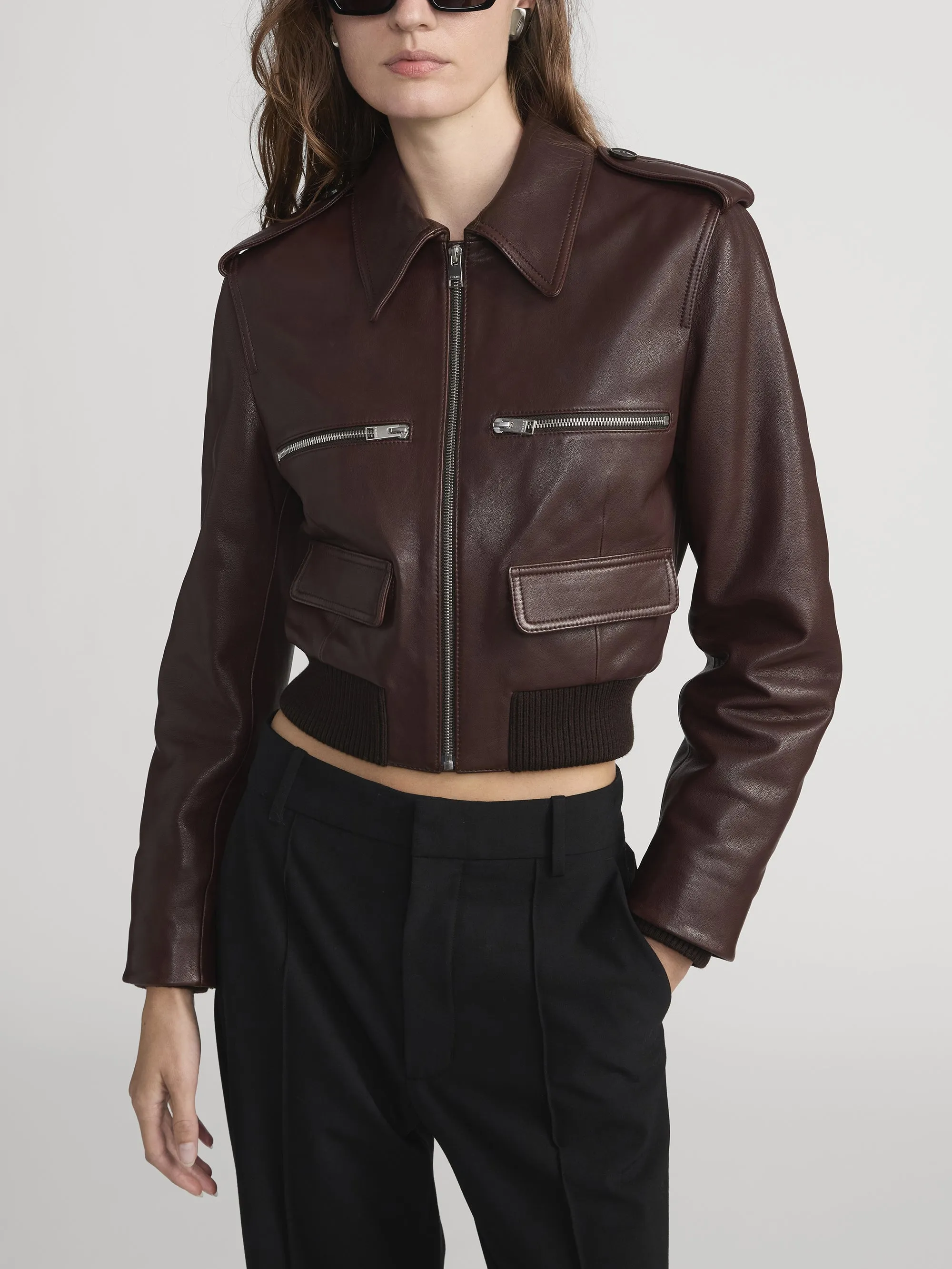 snap closure All Day Comfort The Aviator Jacket -- Americano