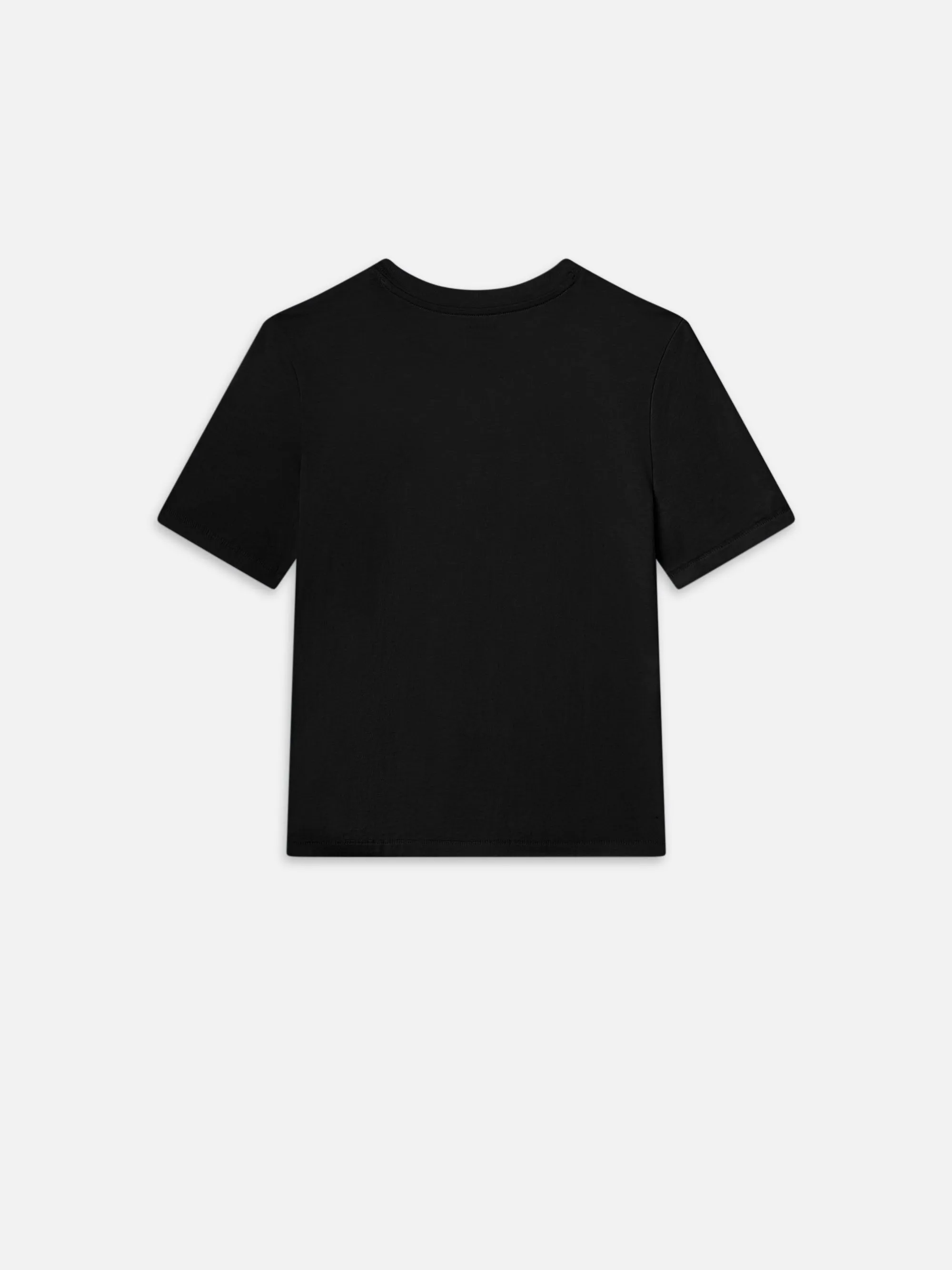 The Baby Tee -- Black Layered Neckline