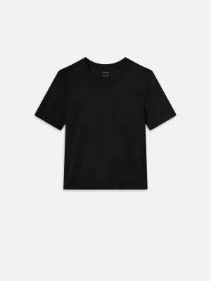 Cozy Vibes The Baby Tee -- Black