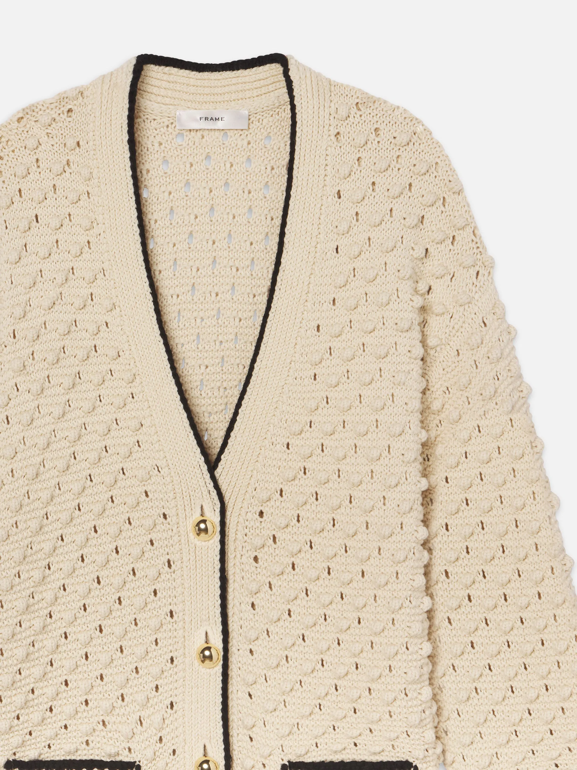 The Bauble Cardigan -- Cream Colorfast Technology