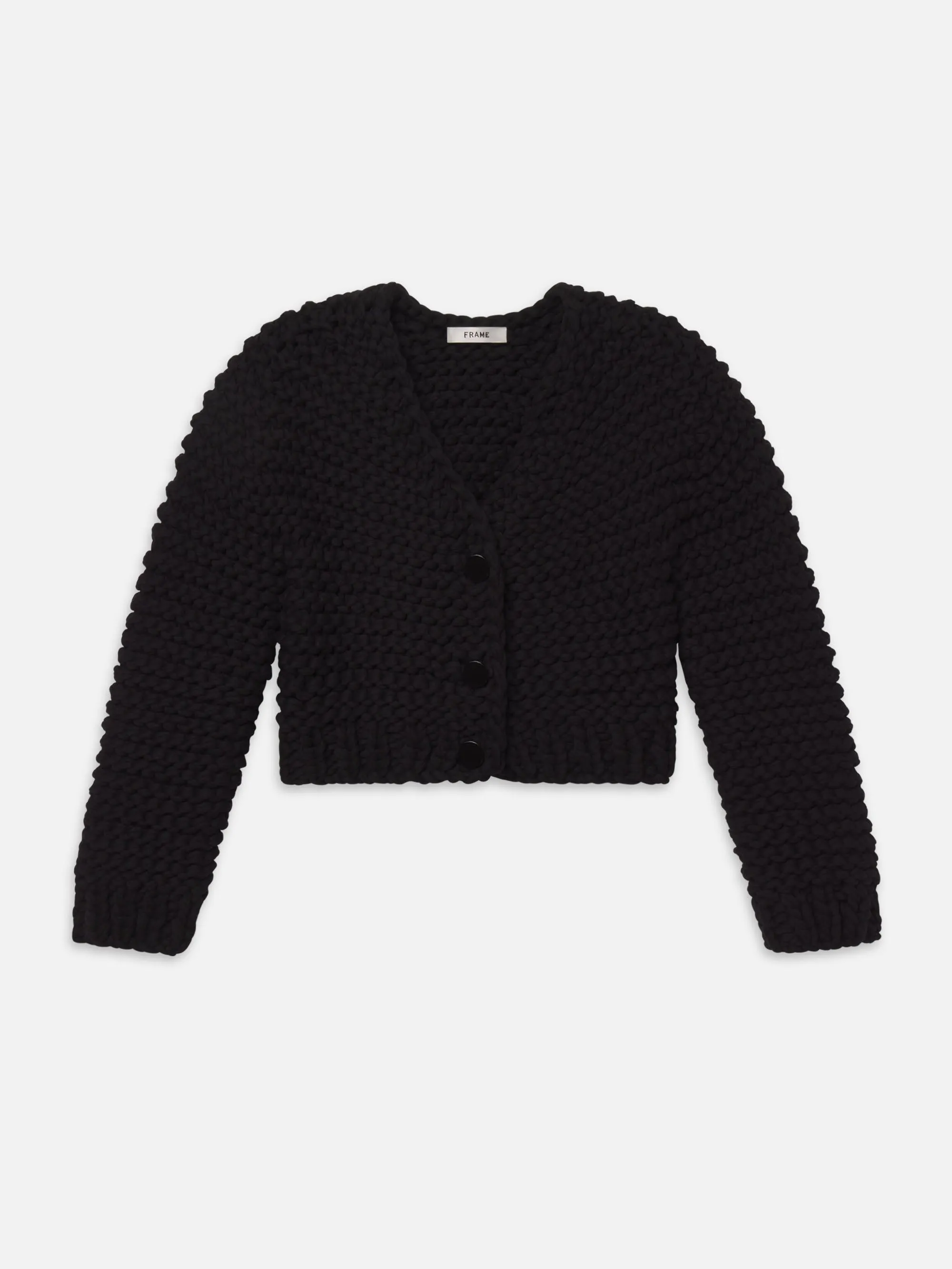 The Bubble Cardi -- Black Circular Knit Technology Biodegradable Fabric