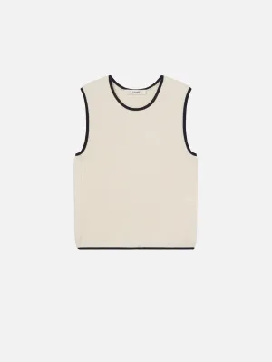 Breathable touch The Cable Tank -- Navy Multi