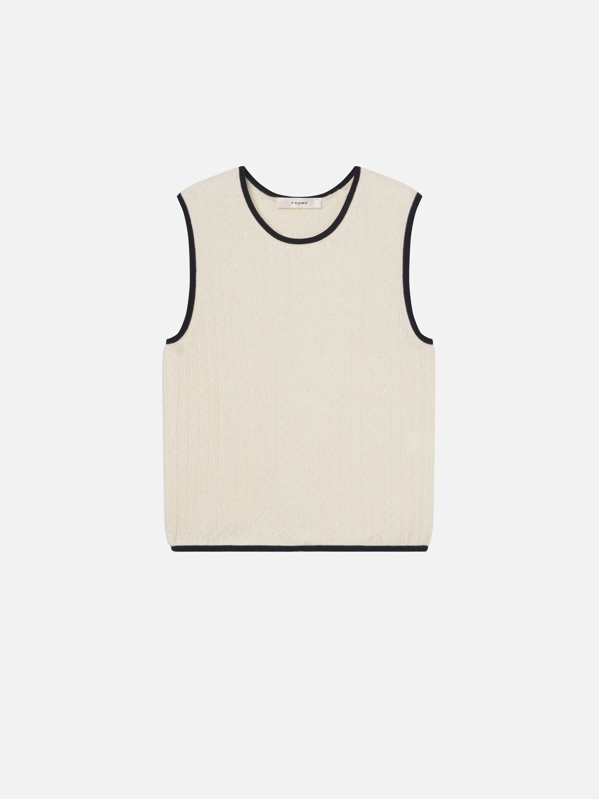 Breathable touch The Cable Tank -- Navy Multi