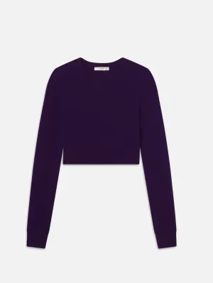 Lightweight Fabric Stay Warm The Cashmere School Crew Sweater -- Royal Purple