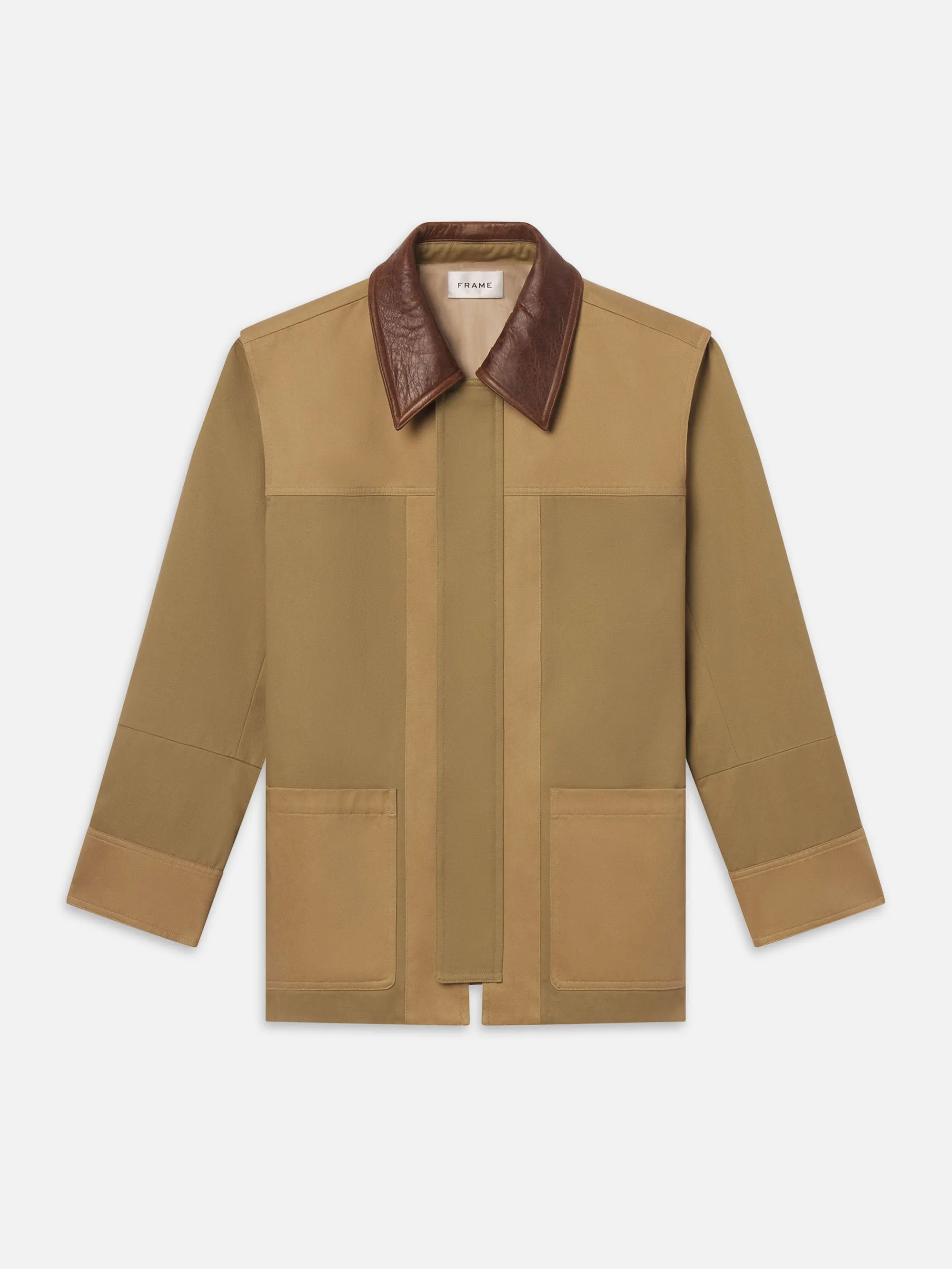 Heavy Duty Zippers Casual Fit Silhouette The Chore Jacket -- Khaki