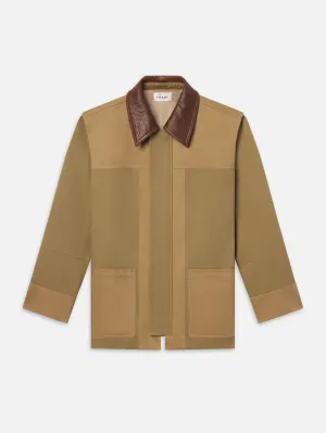 Heavy Duty Zippers Casual Fit Silhouette The Chore Jacket -- Khaki