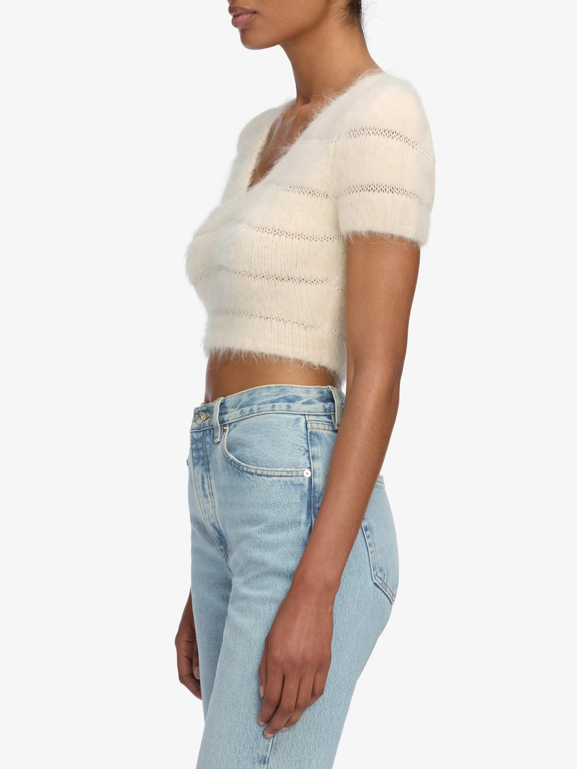 Biodegradable Fiber Construction Chill Evening The Cloud Sweater -- Cream