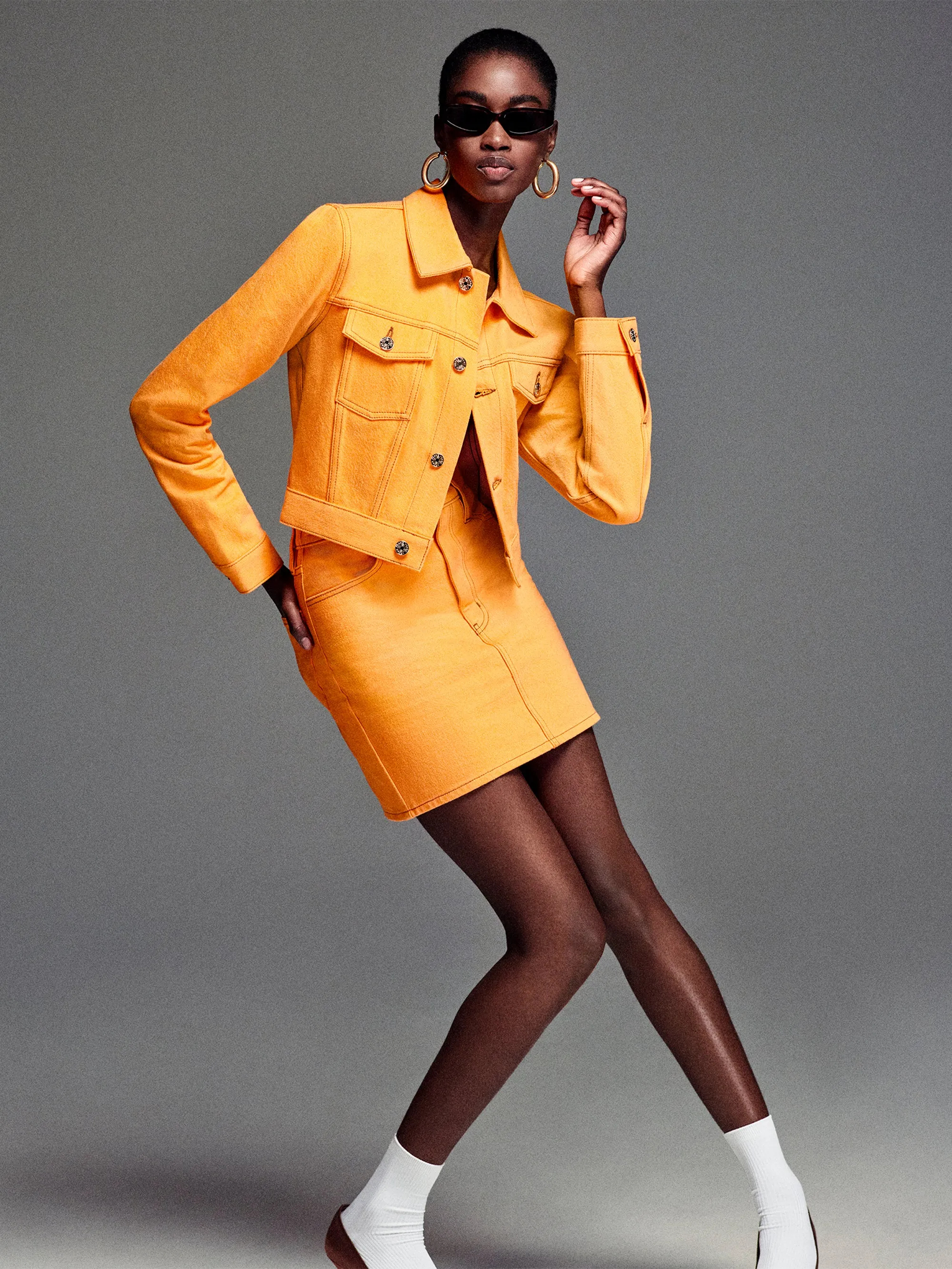 The Corset Mini Skirt -- Marigold Water Resistant