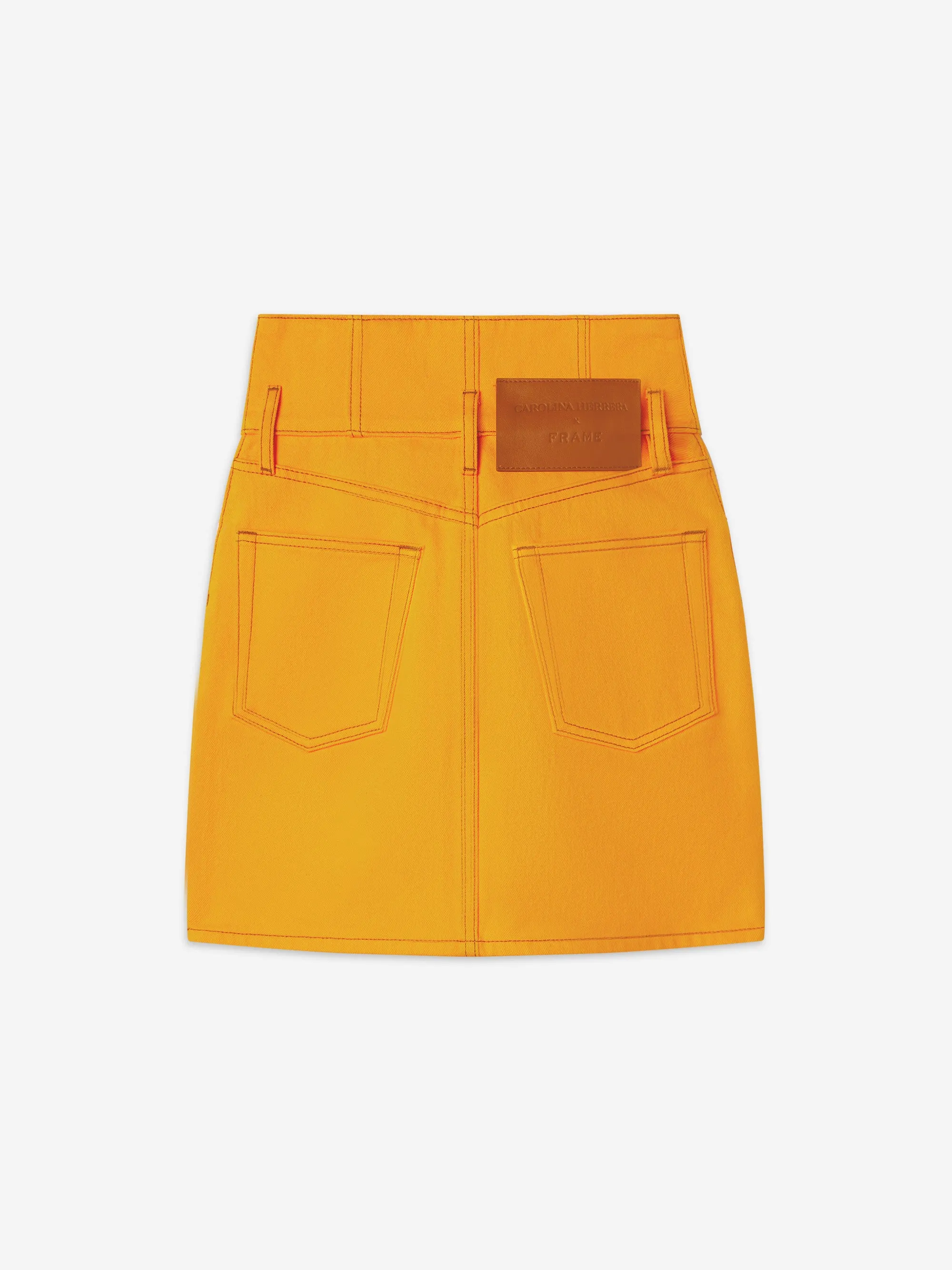EcoFriendlyDye Casual Office The Corset Mini Skirt -- Marigold
