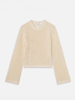 The Crochet Bell Sweater -- Alabaster Day Layer