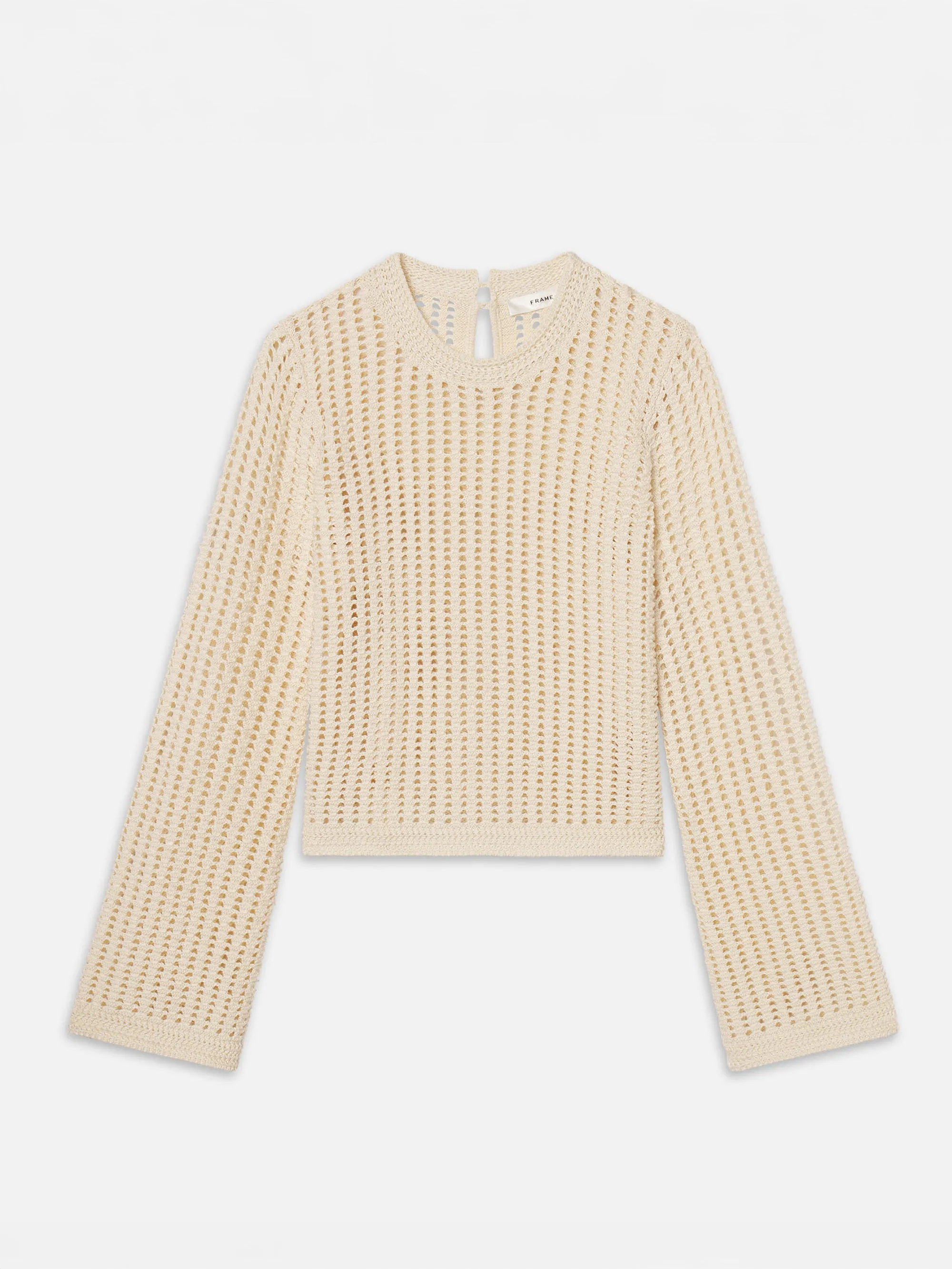 The Crochet Bell Sweater -- Alabaster Day Layer