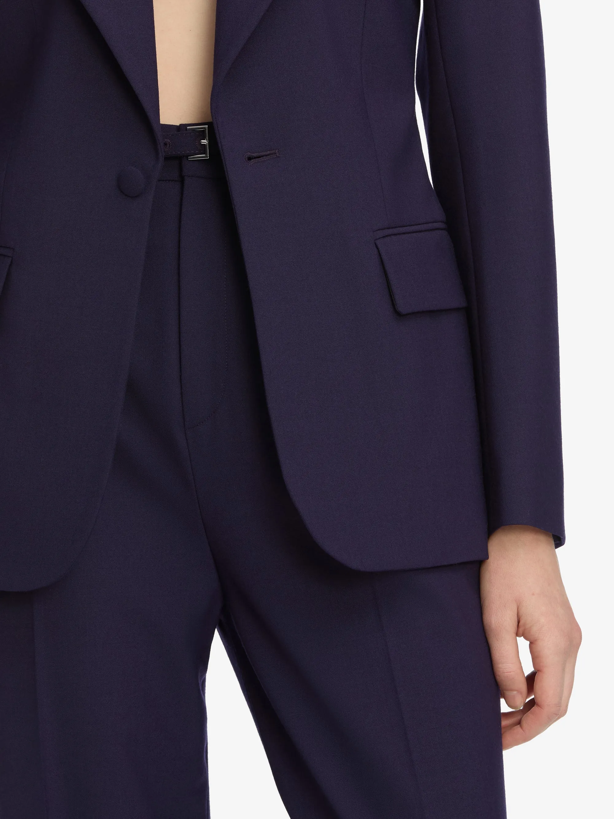 HighDensityWeave The Cuffed Pleated Trouser -- Royal Purple