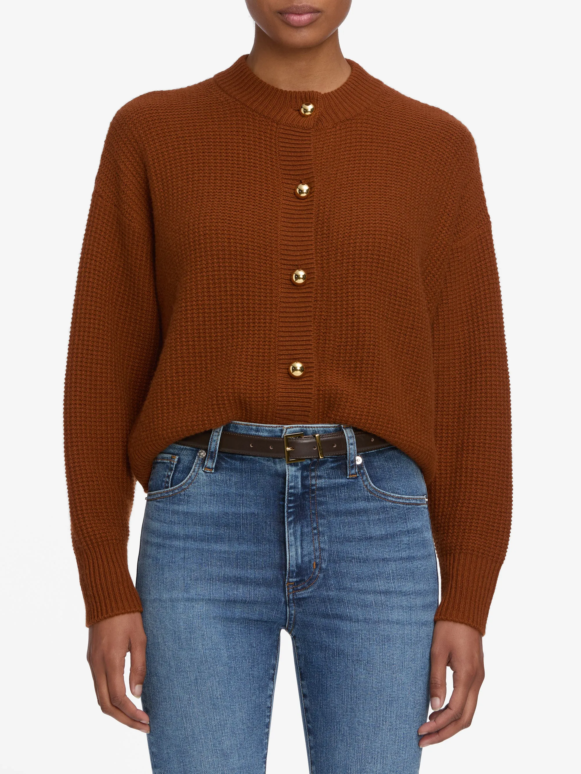 Cold Day Fall Comfort The Femme Cardi -- Rust